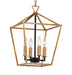 Myhouse Lighting Maxim - 25152GLTXB - Four Light Chandelier - Abode - Gold Leaf / Textured Black