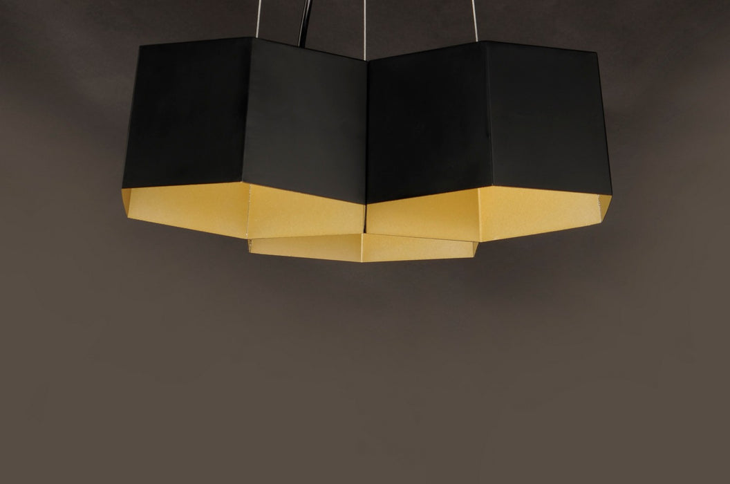 Myhouse Lighting Maxim - 30334BKGLD - LED Chandelier - Honeycomb - Black / Gold