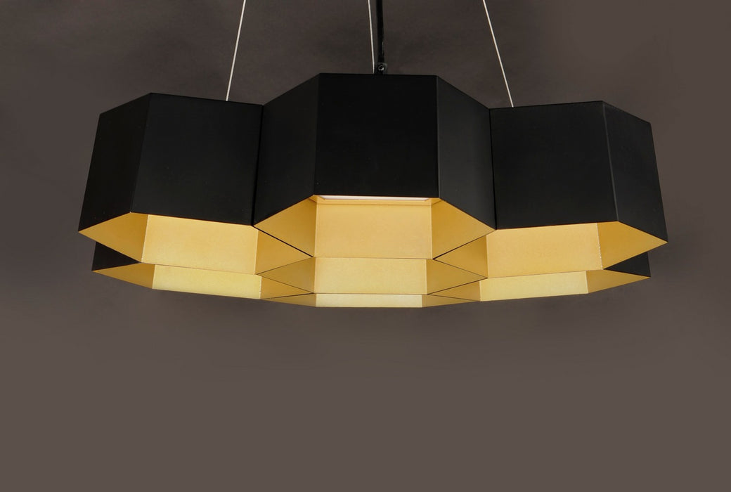 Myhouse Lighting Maxim - 30337BKGLD - LED Chandelier - Honeycomb - Black / Gold