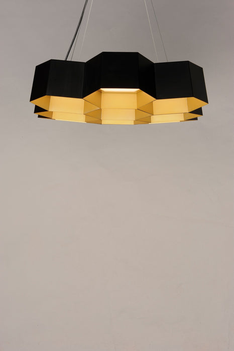 Myhouse Lighting Maxim - 30337BKGLD - LED Chandelier - Honeycomb - Black / Gold