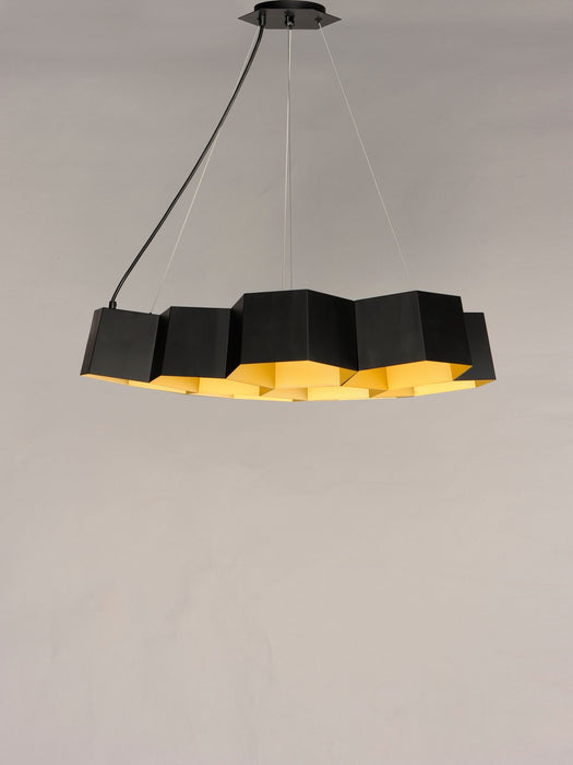 Myhouse Lighting Maxim - 30338BKGLD - LED Chandelier - Honeycomb - Black / Gold