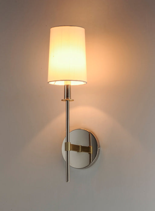 Myhouse Lighting Maxim - 32391OFSBRPN - One Light Wall Sconce - Uptown - Satin Brass / Polished Nickel