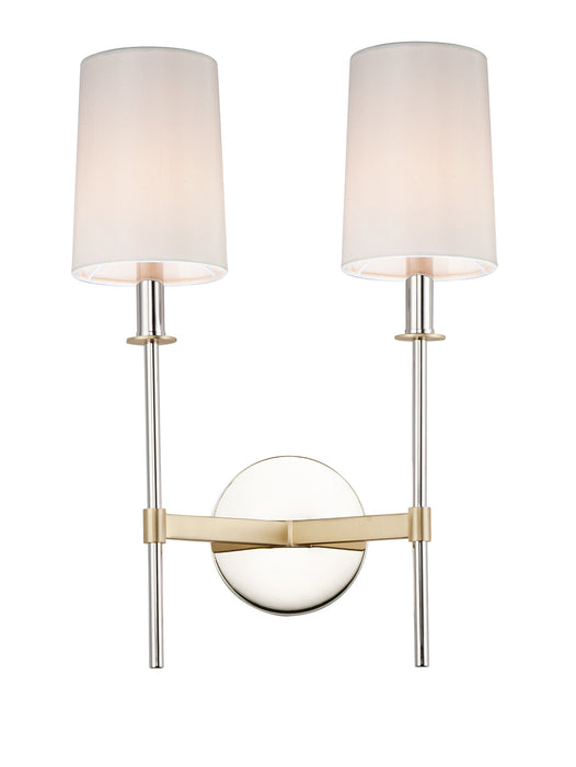 Myhouse Lighting Maxim - 32392OFSBRPN - Two Light Wall Sconce - Uptown - Satin Brass / Polished Nickel