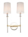 Myhouse Lighting Maxim - 32392OFSBRPN - Two Light Wall Sconce - Uptown - Satin Brass / Polished Nickel