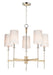 Myhouse Lighting Maxim - 32395OFSBRPN - Five Light Chandelier - Uptown - Satin Brass / Polished Nickel