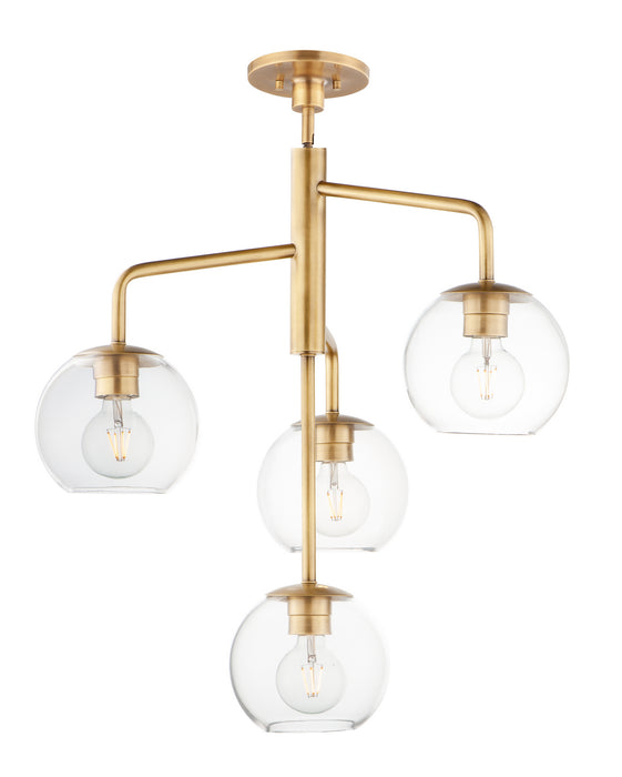 Myhouse Lighting Maxim - 38414CLNAB - Four Light Pendant - Branch - Natural Aged Brass