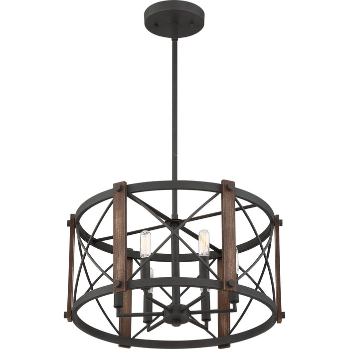 Myhouse Lighting Quoizel - BRO2820MK - Six Light Pendant - Baron - Marcado Black