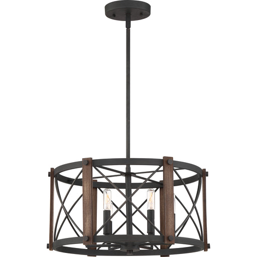 Myhouse Lighting Quoizel - BRO2820MK - Six Light Pendant - Baron - Marcado Black