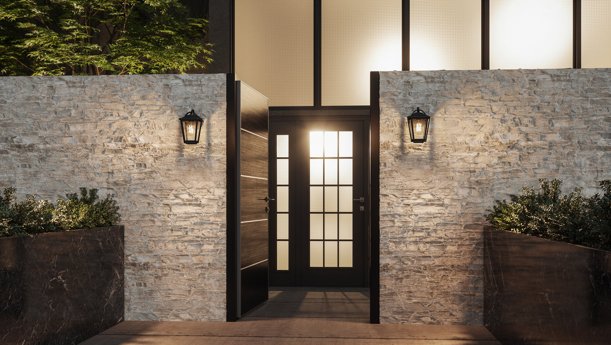 Myhouse Lighting Quoizel - DRS8407EK - One Light Outdoor Wall Lantern - Darius - Earth Black