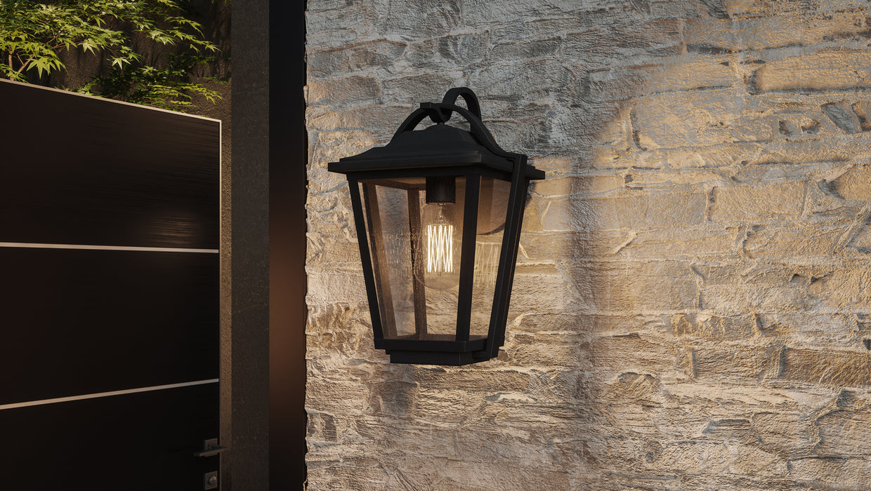 Myhouse Lighting Quoizel - DRS8409EK - One Light Outdoor Wall Lantern - Darius - Earth Black