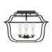 Myhouse Lighting Quoizel - GLY1714BA - Four Light Semi-Flush Mount - Gallery - Royal Ebony