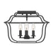 Myhouse Lighting Quoizel - GLY1714BA - Four Light Semi-Flush Mount - Gallery - Royal Ebony