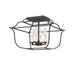 Myhouse Lighting Quoizel - GLY1714BA - Four Light Semi-Flush Mount - Gallery - Royal Ebony