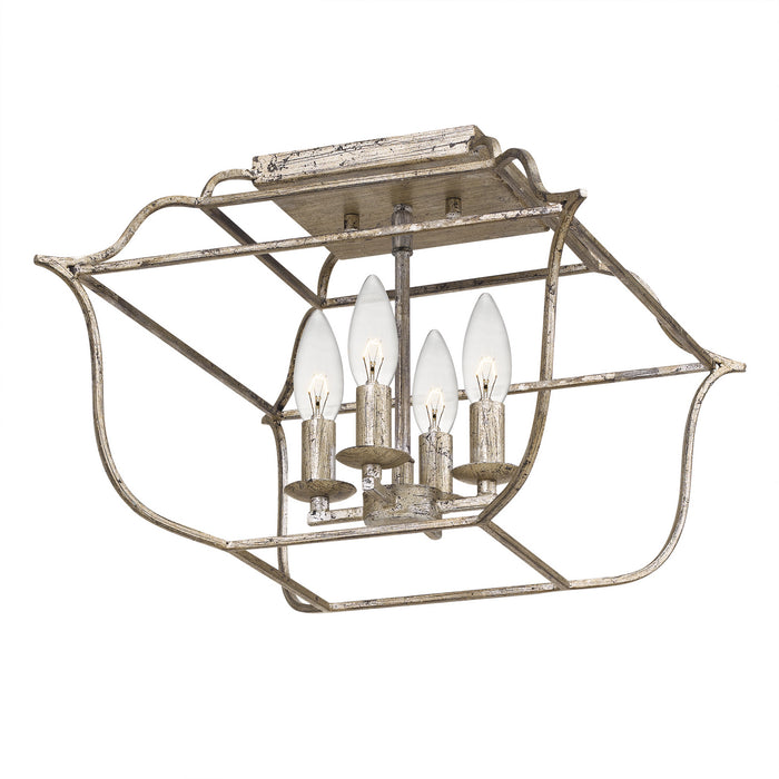 Myhouse Lighting Quoizel - GLY1714CS - Four Light Semi-Flush Mount - Gallery - Century Silver Leaf