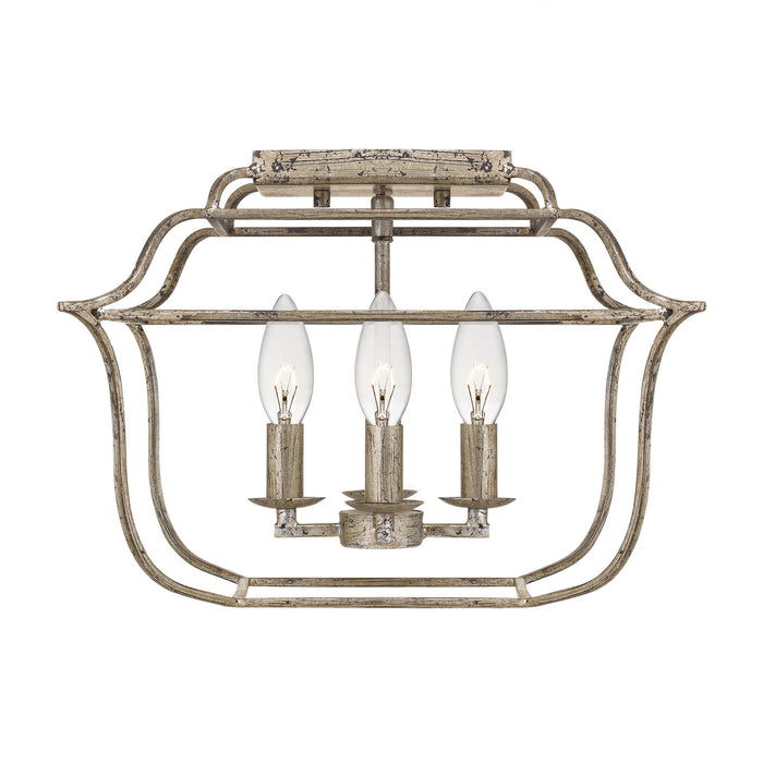 Myhouse Lighting Quoizel - GLY1714CS - Four Light Semi-Flush Mount - Gallery - Century Silver Leaf