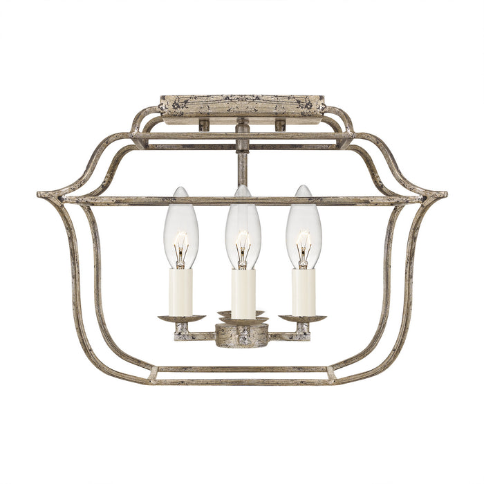 Myhouse Lighting Quoizel - GLY1714CS - Four Light Semi-Flush Mount - Gallery - Century Silver Leaf