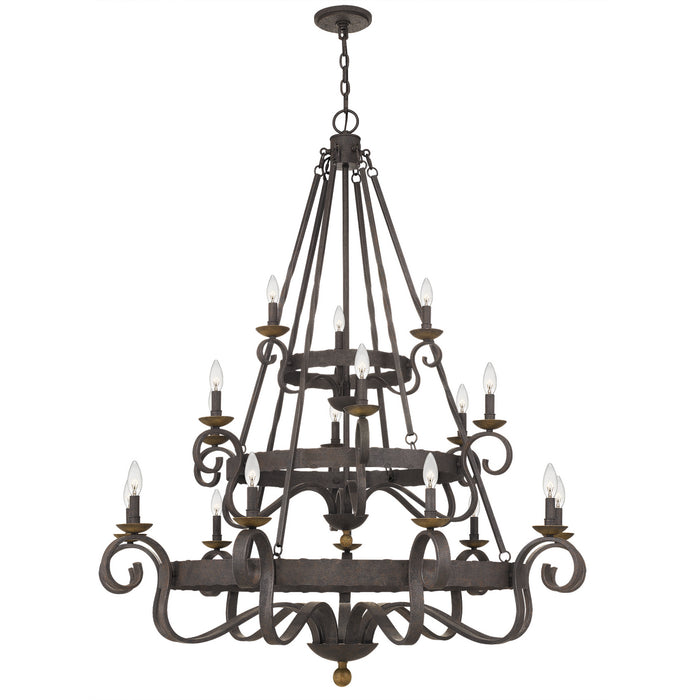 Myhouse Lighting Quoizel - NBE5018RK - 18 Light Chandelier - Noble - Rustic Black