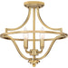 Myhouse Lighting Quoizel - QF5119WS - Four Light Semi-Flush Mount - Harvel - Weathered Brass