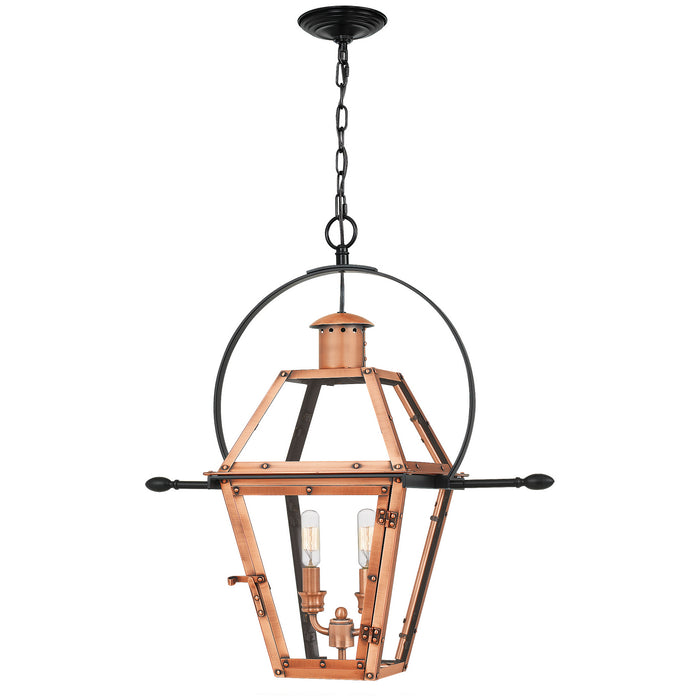 Myhouse Lighting Quoizel - RO1911AC - Two Light Outdoor Hanging Lantern - Rue De Royal - Aged Copper