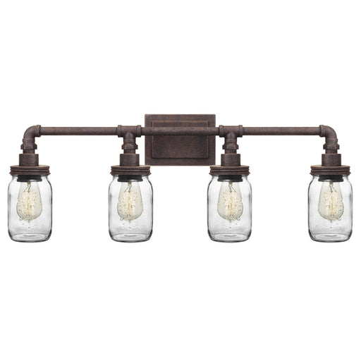 Myhouse Lighting Quoizel - SQR8604RK - Four Light Bath Fixture - Squire - Rustic Black