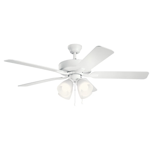 Myhouse Lighting Kichler - 330016MWH - 52"Ceiling Fan - Basics Pro Premier - Matte White