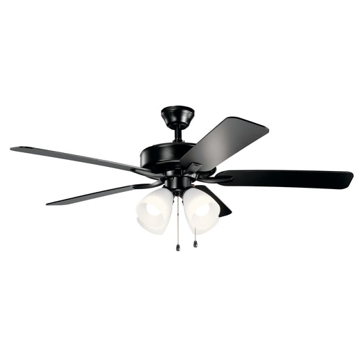 Myhouse Lighting Kichler - 330016SBK - 52"Ceiling Fan - Basics Pro Premier - Satin Black