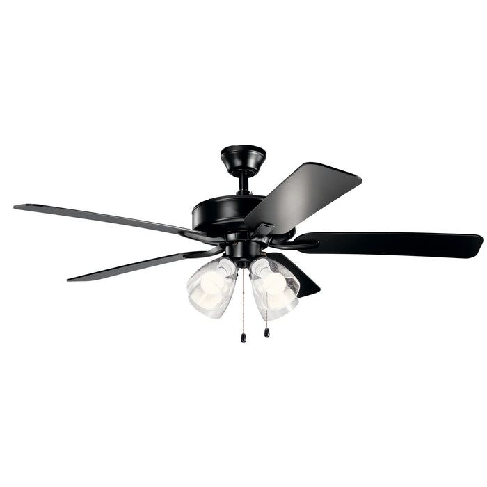 Myhouse Lighting Kichler - 330016SBKS - 52"Ceiling Fan - Basics Pro Premier - Satin Black