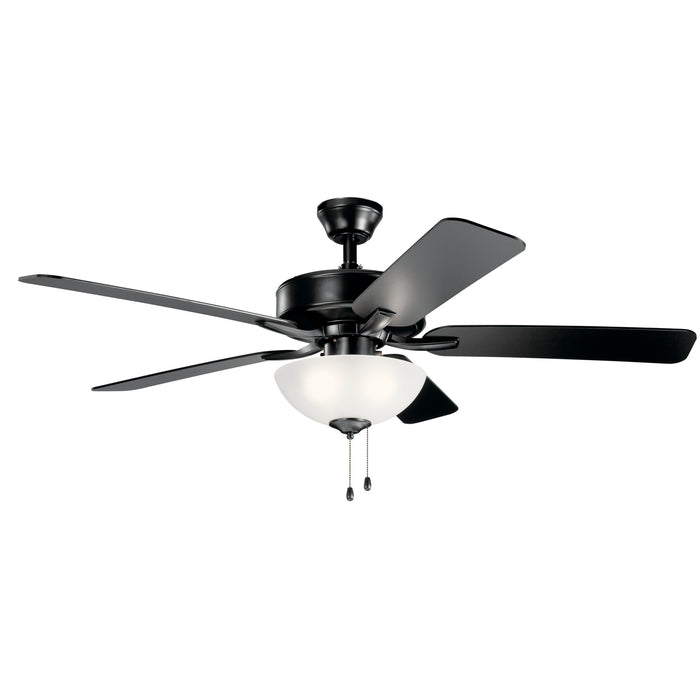 Myhouse Lighting Kichler - 330017SBK - 52"Ceiling Fan - Basics Pro Select - Satin Black