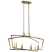 Myhouse Lighting Kichler - 43494NBR - Eight Light Linear Chandelier - Abbotswell - Natural Brass