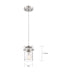 Myhouse Lighting Nuvo Lighting - 60-6736 - One Light Mini Pendant - Antebellum - Brushed Nickel / Clear Glass