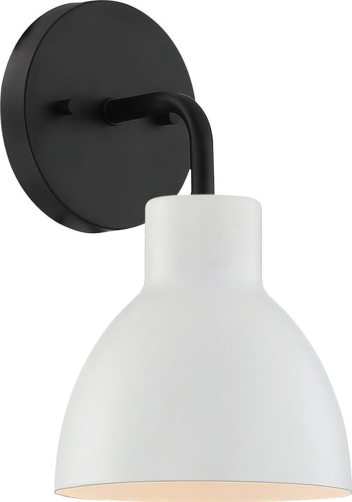 Myhouse Lighting Nuvo Lighting - 60-6784 - One Light Vanity - Sloan - Matte Black / Matte White