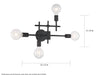 Myhouse Lighting Nuvo Lighting - 60-6861 - Four Light Vanity - Delphi - Black