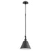 Myhouse Lighting Quorum - 3391-69 - One Light Pendant - Metal Cone Lighting - Textured Black