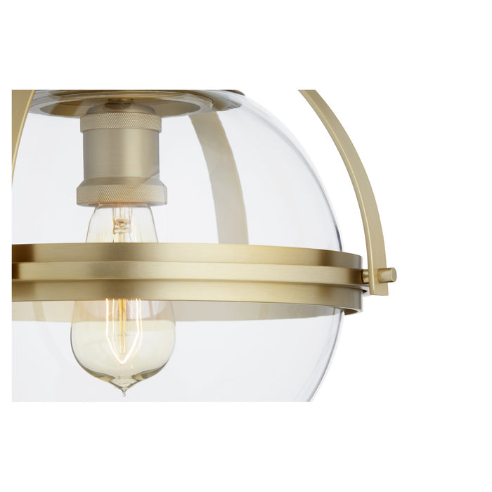 Myhouse Lighting Quorum - 38-13-80 - One Light Ceiling Mount - Aged Brass