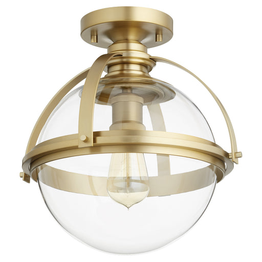 Myhouse Lighting Quorum - 38-13-80 - One Light Ceiling Mount - Aged Brass