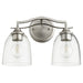 Myhouse Lighting Quorum - 5027-2-265 - Two Light Vanity - Jardin - Satin Nickel w/ Clear/Seeded