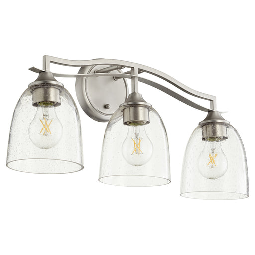 Myhouse Lighting Quorum - 5027-3-265 - Three Light Vanity - Jardin - Satin Nickel w/ Clear/Seeded