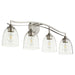 Myhouse Lighting Quorum - 5027-4-265 - Four Light Vanity - Jardin - Satin Nickel w/ Clear/Seeded