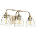 Myhouse Lighting Quorum - 5059-3-280 - Three Light Vanity - Enclave - Aged Brass w/ Clear/Seeded