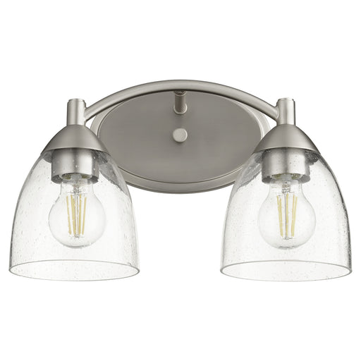 Myhouse Lighting Quorum - 5069-2-265 - Two Light Vanity - Barkley - Satin Nickel w/ Clear/Seeded