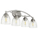 Myhouse Lighting Quorum - 5069-4-265 - Four Light Vanity - Barkley - Satin Nickel w/ Clear/Seeded