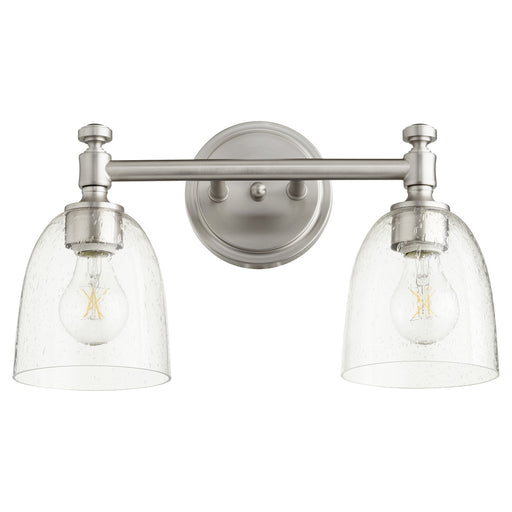 Myhouse Lighting Quorum - 5122-2-265 - Two Light Vanity - Rossington - Satin Nickel w/ Clear/Seeded