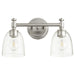 Myhouse Lighting Quorum - 5122-2-265 - Two Light Vanity - Rossington - Satin Nickel w/ Clear/Seeded