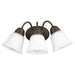 Myhouse Lighting Quorum - 5404-3-86 - Three Light Wall Mount - 5404 Lighting Series - Oiled Bronze