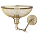 Myhouse Lighting Quorum - 5412-80 - One Light Wall Mount - Omni - Aged Brass