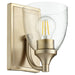 Myhouse Lighting Quorum - 5459-1-280 - One Light Wall Mount - Enclave - Aged Brass w/ Clear/Seeded