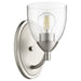 Myhouse Lighting Quorum - 5569-1-265 - One Light Wall Mount - Barkley - Satin Nickel w/ Clear/Seeded