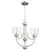 Myhouse Lighting Quorum - 6059-3-265 - Three Light Chandelier - Enclave - Satin Nickel w/ Clear/Seeded