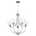 Myhouse Lighting Quorum - 6059-5-265 - Five Light Chandelier - Enclave - Satin Nickel w/ Clear/Seeded