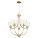 Myhouse Lighting Quorum - 6059-5-280 - Five Light Chandelier - Enclave - Aged Brass w/ Clear/Seeded